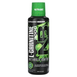 Nutrabio L-carnitine 3000 Green Apple Flavor, L-carnitina Lichida, Cu Aroma De Punch De Mar Verde, 473 Ml