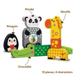 PANDA ȘI PRIETENII SAI, JUCARIE LEMN - Img 2