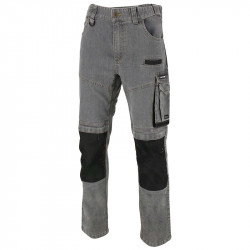 PANTALON LUCRU TIP-BLUGI SLIM-FIT ELASTIC GRI - XL