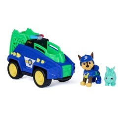PATRULA CATELUSILOR FILMUL CU DINOZAURI SET DINO VEHICUL DE POLITIE CU FIGURINA CHASE SI ACCESORII 15CM - Img 3