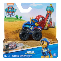 PATRULA CATELUSILOR PUP SQUAD RACERS RESCUE WHEELS VEHICUL METALIC CHASE SCARA 1:55 - Img 1