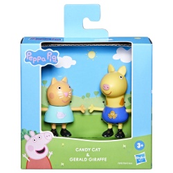 PEPPA PIG PRIETENI BUNI SET 2 FIGURINE PISICA CANDY SI GIRAFA GERALD - Img 1