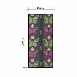 Perdea anti-tantari pt. usi cu inchidere magnetica- 100 x 210 cm „Flori și fluturi” - Img 3