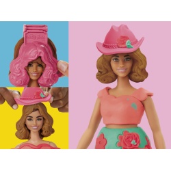 PLAY DOH BARBIE SET PLASTELINA CREATII VESTIMENTARE CU FLORI SI FRANJURI COWBOY - Img 10