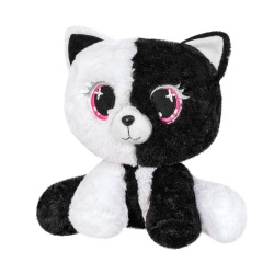 PLUS PISICA NEGRU CU ALB 25CM