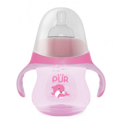 PUR 5510 – BIBERON CU MANERE, TIP DELFIN +6LUNI, 230ML - Img 1