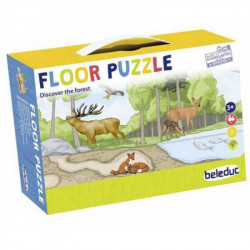 Puzzle de podea Beleduc Descopera padurea, 120 cm lungime, 40 de piese - Img 2