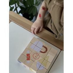 Puzzle din lemn cuburi - Poveste 3 x 3 - Img 6