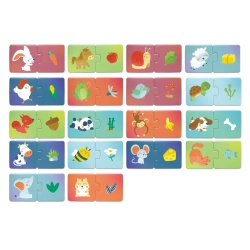 Puzzle potriveste perechea - Animale si gustari (36 piese) - Img 3