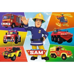 PUZZLE TREFL 100 MASINILE POMPIERULUI SAM - Img 2
