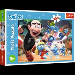 PUZZLE TREFL 100 STRUMFII LECTIILE LUI PAPA STRUMF - Img 1