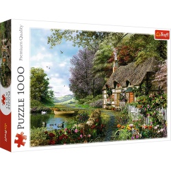PUZZLE TREFL 1000 CASUTA DE PE LAC - Img 1