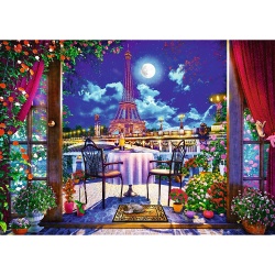 PUZZLE TREFL 1000 PREMIUM PLUS TEA TIME PARISUL IN LUMINA LUNII - Img 2