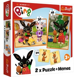 PUZZLE TREFL 2IN1 MEMO BING SI PRIETENII LUI - Img 1