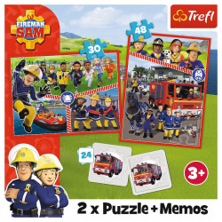 Puzzle Trefl 2in1 Memo Pompierul Sam Echipa Pompierilor - Img 5
