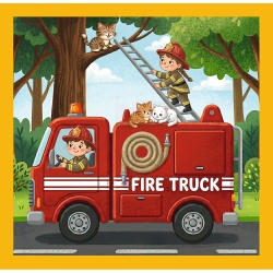 PUZZLE TREFL 3IN1 FAMILIA TREFLIK ZAMBETE VESELE - Img 2
