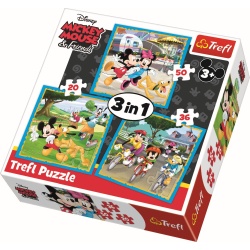 PUZZLE TREFL 3IN1 MICKEY MOUSE SI PRIETENII - Img 1
