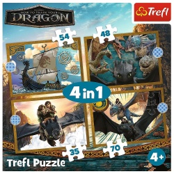 PUZZLE TREFL 4IN1 CUM SA ITI DRESEZI DRAGONUL ZILELE DRAGONULUI - Img 6
