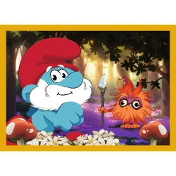 PUZZLE TREFL 4IN1 STRUMFII VIATA IN SATUL STRUMFILOR - Img 3