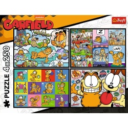 PUZZLE TREFL 4X250 LUI GARFIELD NU II PLACE ZIUA DE LUNI - Img 6