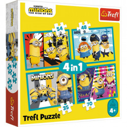 Puzzle trefl minions 4in1 lumea fericita a minionilor - Img 1