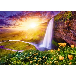 PUZZLE TREFL UFT 1000 CASCADA SELJALANDSFOSS ISLANDA - Img 2