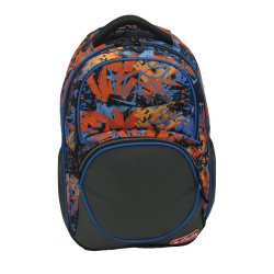 RUCSAC HERLITZ ZIPPER CUBE: ERGONOMIC, SPATIOS, POLIESTER RECICLAT REZISTENT LA APA, BRETELE AJUSTABILE, BANDA/FERMOARE REFLECTORIZANTE, MOTIV STREET ART