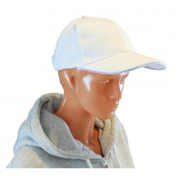 Sapca de tip baseball, cu cozoroc iluminat RGB, culoare Alba, marime universala, reglabila - Img 5