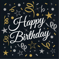 "Set 20 servetele Happy Birthday 33 cm"