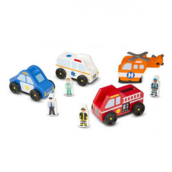 Set de joaca din lemn Vehicule de interventie - Img 1