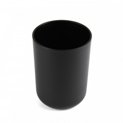 Set Elegant pentru baie format din 6 piese, ABS + lemn, culoare negru/maro - Img 4