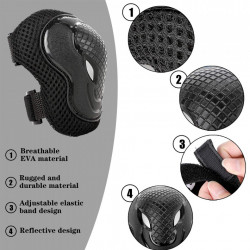 Set pentru copii, 6 x protectii pentru genunchi, coate si incheieturi (bicicleta, role, skateboard, patine) - Img 11