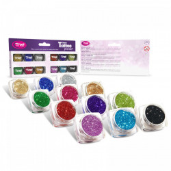 Set pudra sclipici - Culori TOP - 12 x 2,5 ml - Img 1