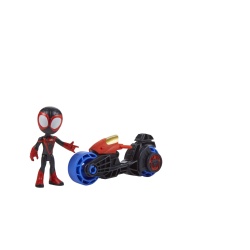 SPIDEY PRIETENII EXTRAORDINARI SET MOTOCICLETA SI FIGURINA MILES MORALES SPIDER MAN 10CM - Img 8