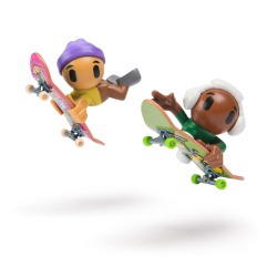 TECH DECH SK8 CREW PACHET 2 SETURI PLACA SI FIGURINA 9.6CM CASCA MOV SI CASTI ALBE - Img 5