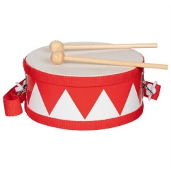Toba rosie cu malete din lemn, instrument muzical pentru copii - Img 2