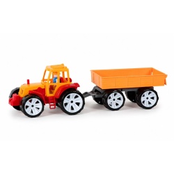 TRACTOR BAMS 3 CU REMORCA PORTOCALIU ROSU - Img 2