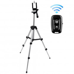 Trepied fotografic din aluminiu, compact, cu suport mobil 3D + Telecomanda Bluetooth - Img 3