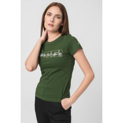TRICOU LOGOMULTICOLOR FEMEI BOTTLE GRE
