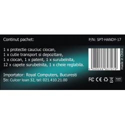TRUSA scule SPACER contine 1 x ciocan, 1 x patent, 1 x surubelnita, 12 x capete surubelnita, 1 x cheie reglabila, 1 x protectie cauciuc ciocan, 1 x cutie transport si depozitare " SPT-HANDY-17" - Img 8