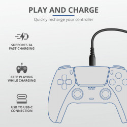 Trust GXT 226 Play & Charge Cable 3m For PS5