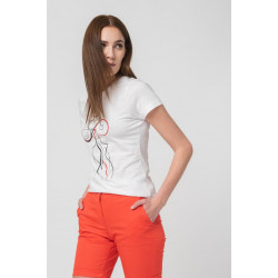 TSHIRT CASUAL F DOAMNA CU... WHITE-XS