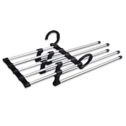 Umeras pliabil pentru 5 perechi de pantaloni, suport metalic cromat - Img 2
