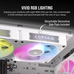 Ventilatoare CR iCUE LINK RX140 RGB WHIT - Img 6