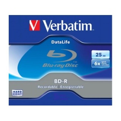 Verbatim BD-R SL Datalife 25GB 6X Jewel Case