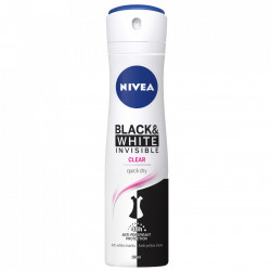 ANTIPERSPIRANT BLACK&WHITE INVISIBLE CLEAR SPRAY 150ML