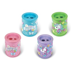 Ascutitoare de creion cu 2 gauri si container cu detalii tridimensionale Cute, 4 modele (12 buc/display) - Img 2