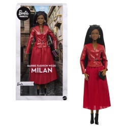BARBIE SIGNATURE SAPTAMANA MODEI LA MILANO PAPUSA BARBIE TINUTA ROSIE - Img 3