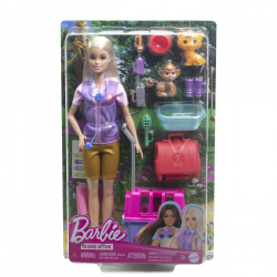 BARBIE YOU CAN BE SET PAPUSA CU DOUA ANIMALUTE DIN JUNGLA - Img 1