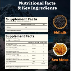 Better Alt Shilajit Sea Moss, Formula De Shilajit Cu Alge Marine, Ashwagandha Si Tongkat Ali, 120 Cps - Img 4